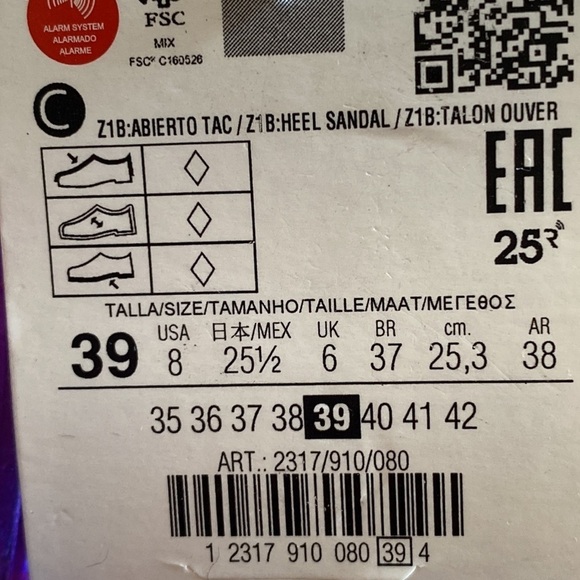 NWT. Zara Purple Heeled Sandals with Rhinestones Straps. Size 8. - Picture 8 of 8